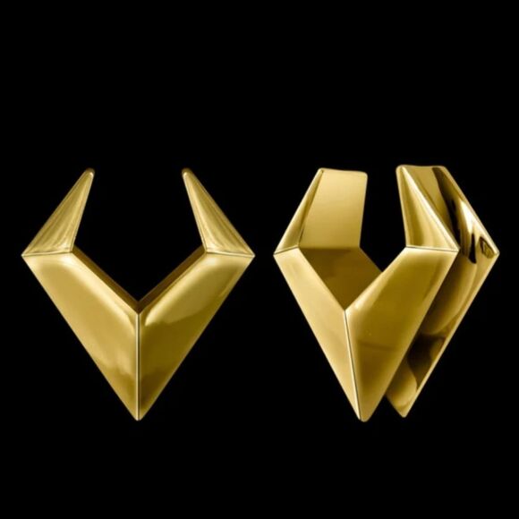 NIB Ask & Embla Valar Saddle Hangers in Gold .5" - Picture 2 of 11